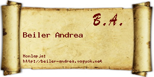 Beiler Andrea névjegykártya
