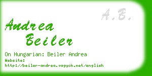 andrea beiler business card